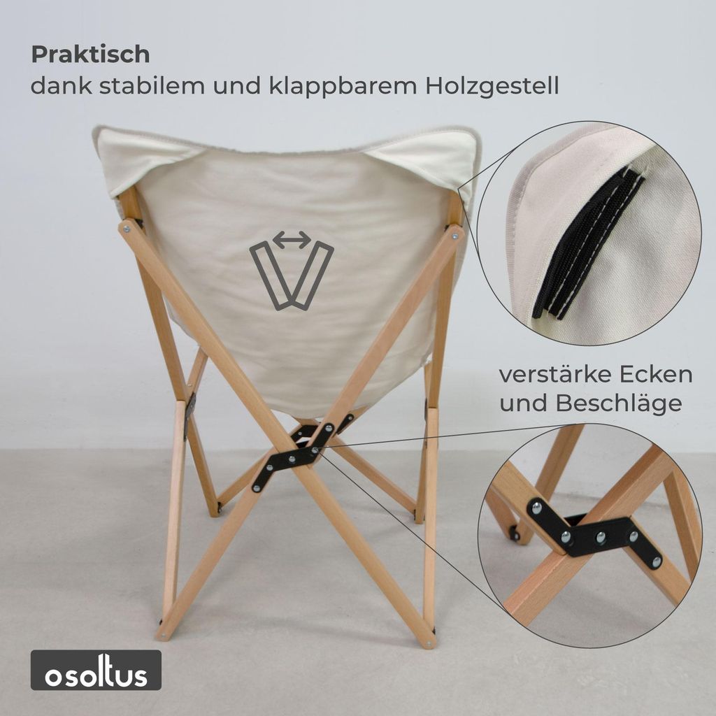 osoltus Holz Faltsessel Sessel Campingsessel Jessi Sahara
