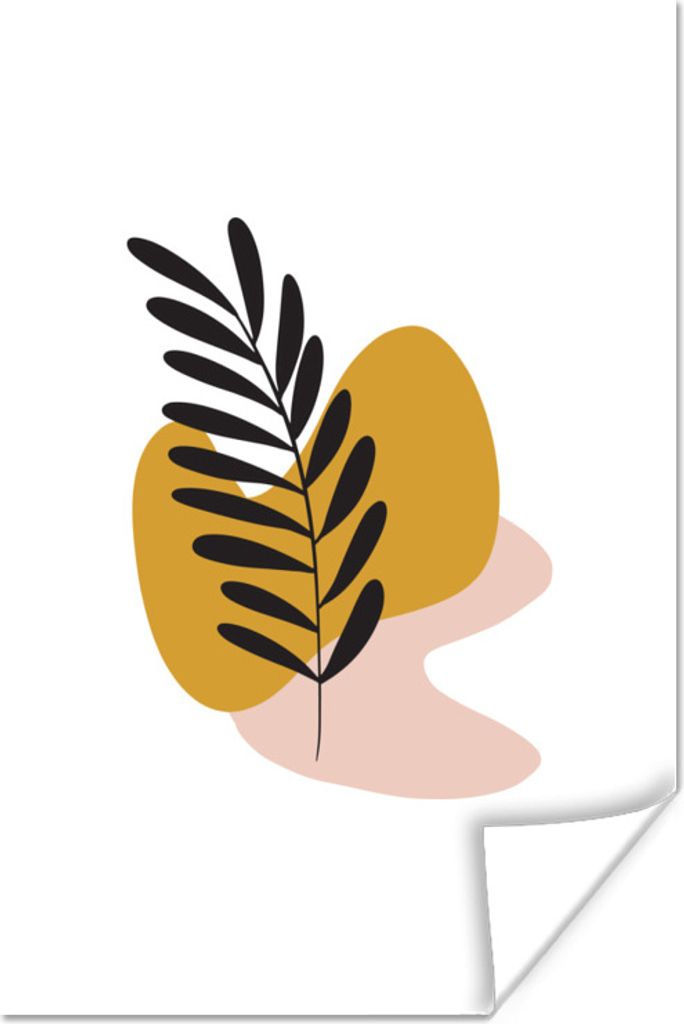 MuchoWow Poster Blätter - Botanisch - Abstrakt 20x30 cm - Papierdruck