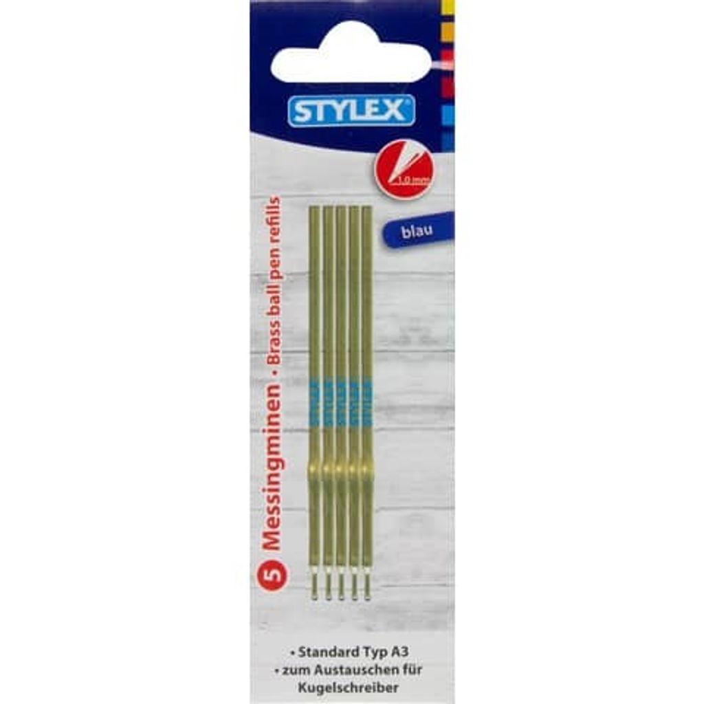Stylex 30510, Blau, 1 mm, Kugelschreiber, 5 Stück(e), Produktbild 