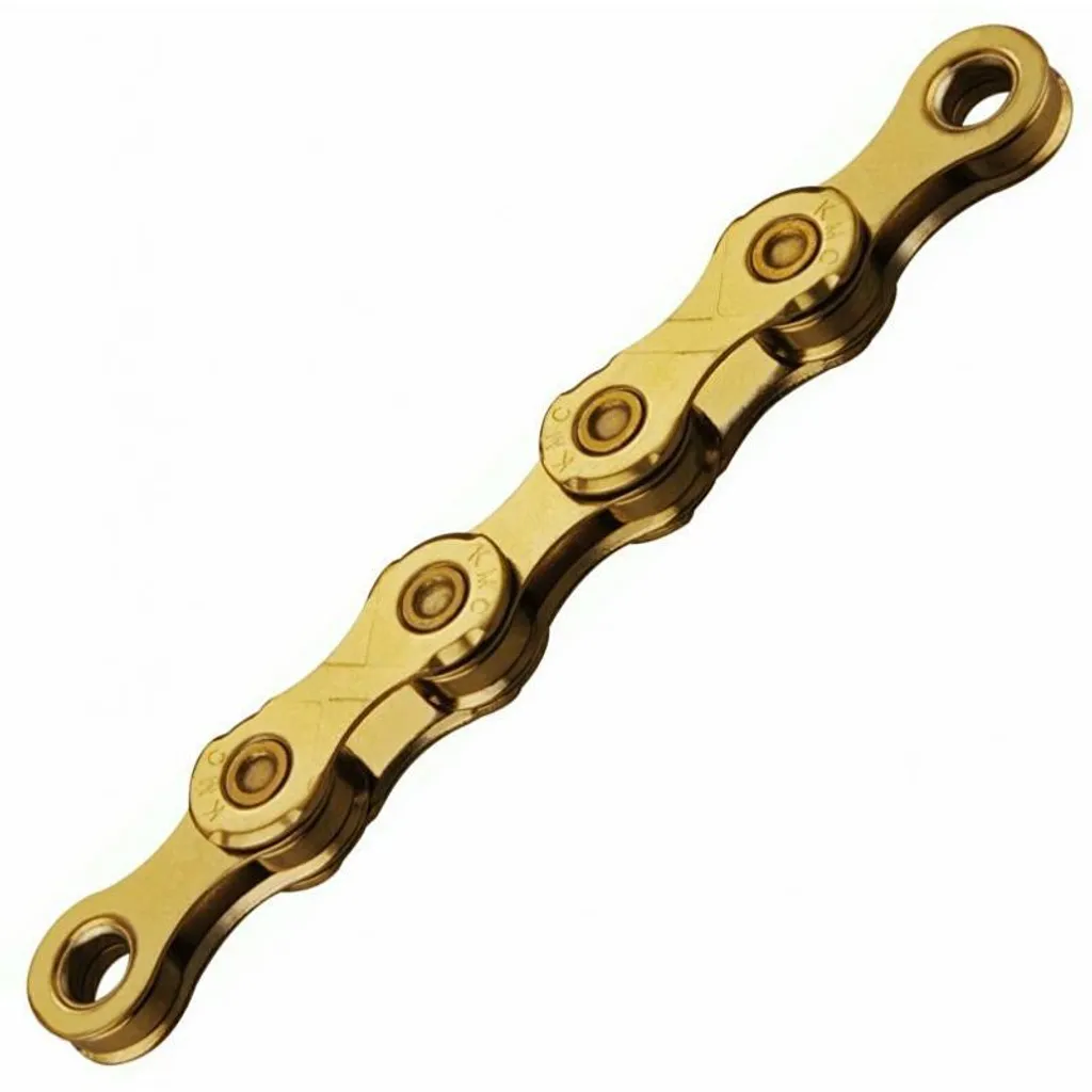 Chaîne KMC e12 Ti-N Gold 130 maillons avec traitement nitrure de titane