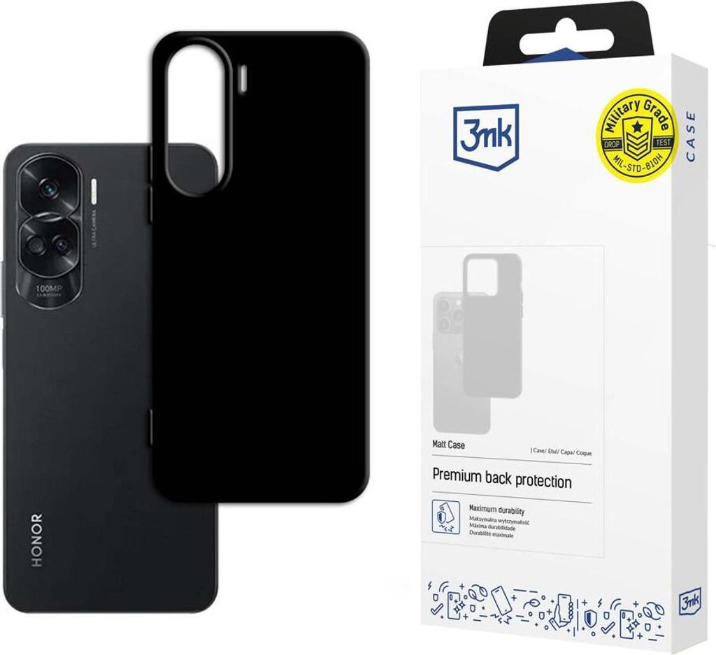 3MK Matt Case Honor 90 Lite schwarz Schutzhülle