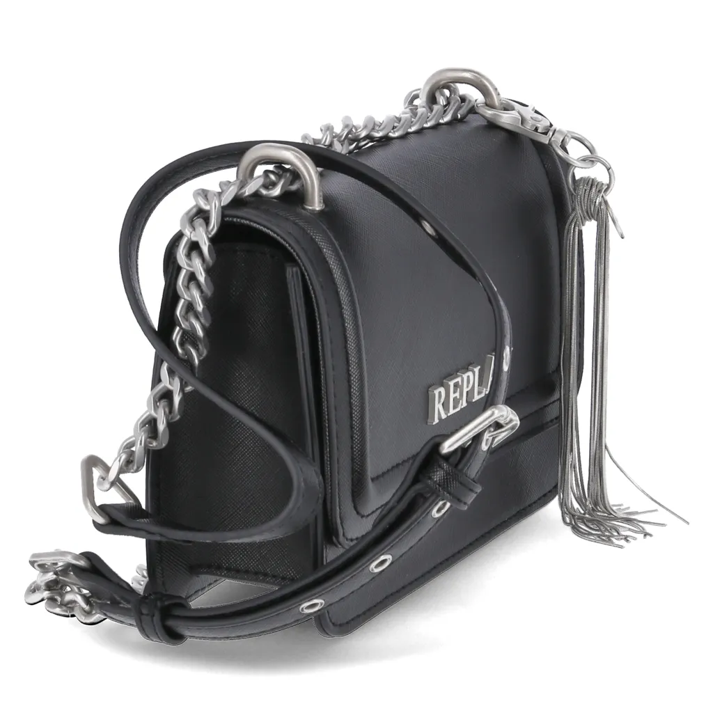 Replay Crossbody Bag Black/Gold - Borsa Donna Compatta e Funzionale - 14
