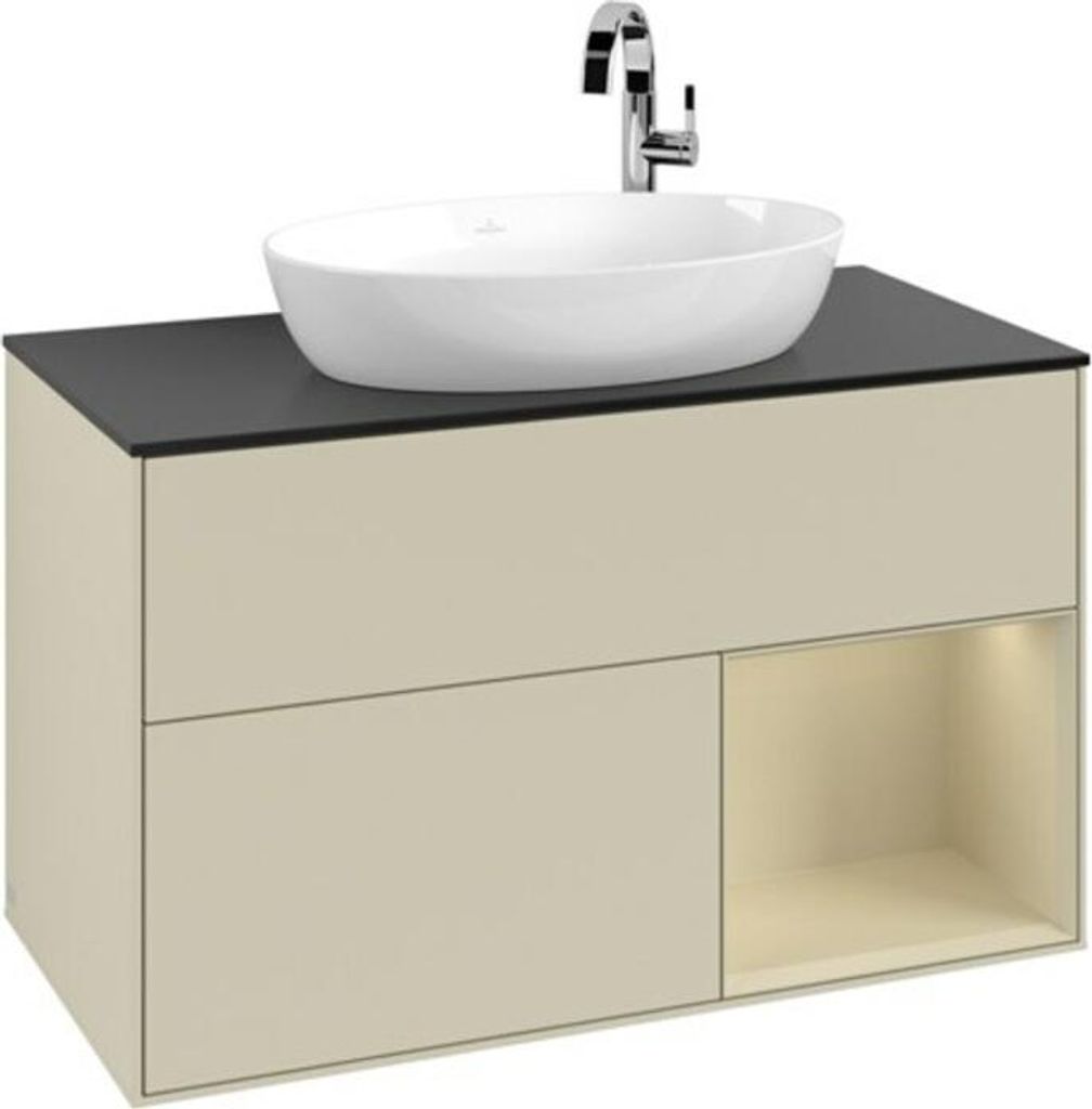 V&B Waschtischunterschrank Finion 100, Pl b m, Rg si Gr m Lac, si Gr m Lac