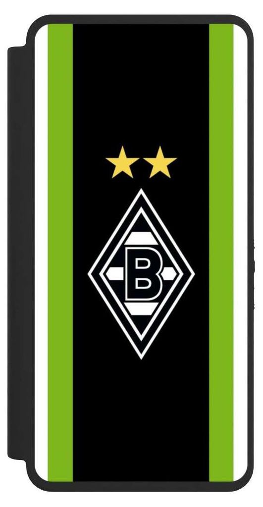 NIVOCASE Klapphülle für Samsung Galaxy S26 Ultra Handyhülle aus Kunst Leder NIVOflip schwarz Borussia Mönchengladbach Gladbach Logo