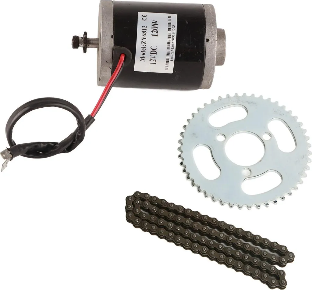Moteur électrique DC pour vélo DIY avec pédalier 47T et chaîne 25H