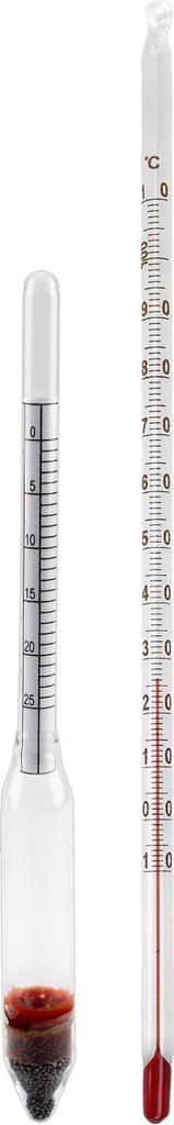 Lantelme Pökel Set mit Salzlakeprüfer und Einkochthermometer Glas zum Einmachen Einkochen Einwecken Räuchern Salzlakeprober und Analog Thermometer