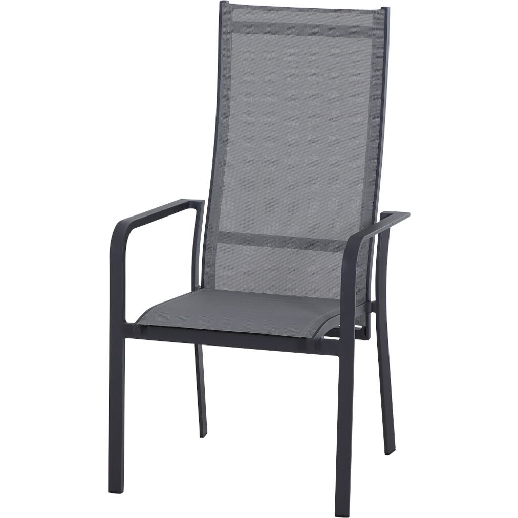 Siena Garden Dining Move Sessel Carlton Alu, Textilbezug, dunkelgrau