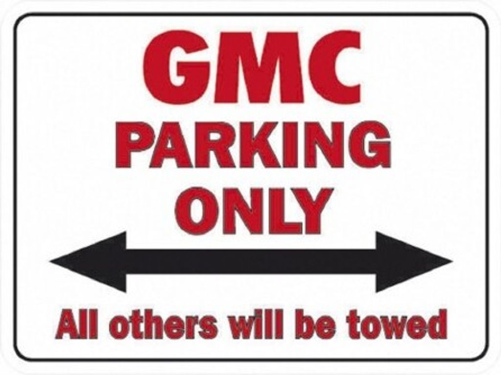 Kunstsoffschild - Parkschild - GMC Parking Only - Gr. ca. 40 x 30 cm - 303087 -