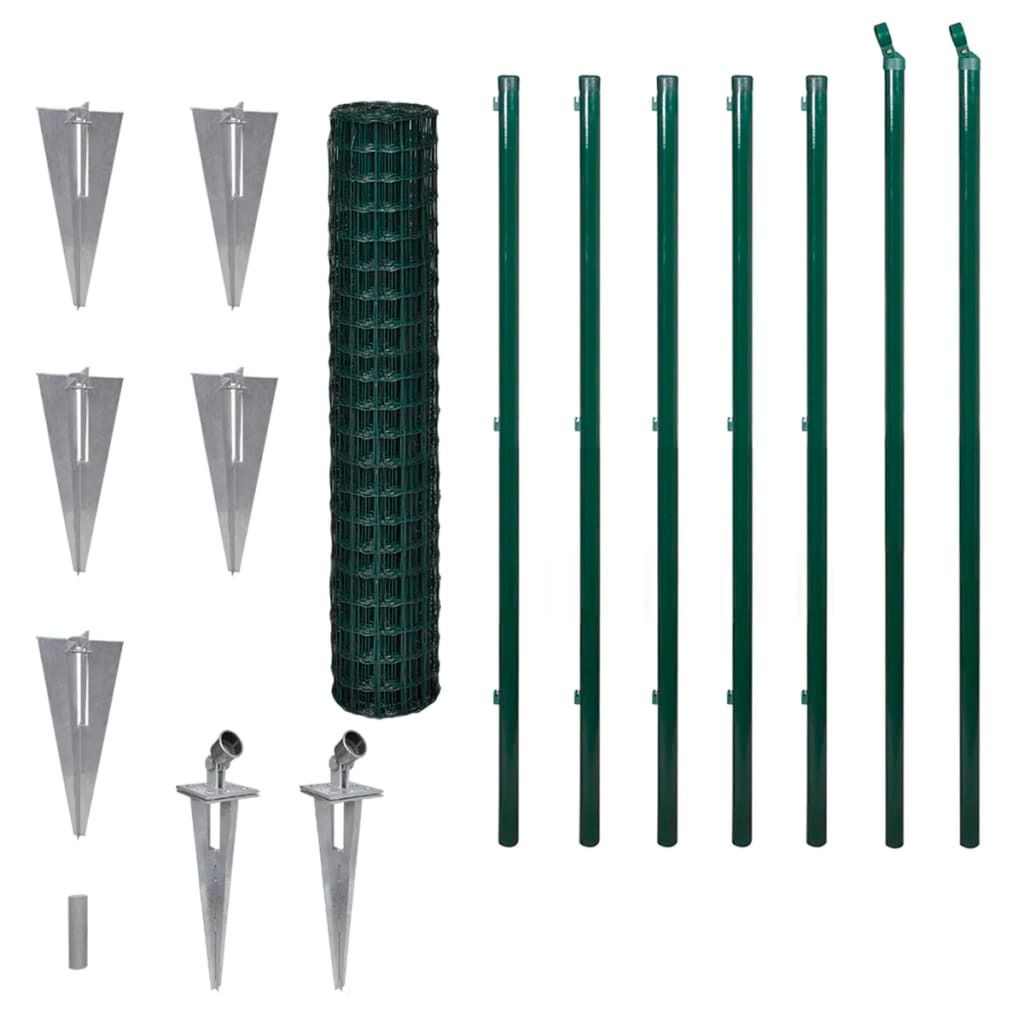 vidaXL Drahtzaun Stahl 10x1,5 m Grün Produktbild 