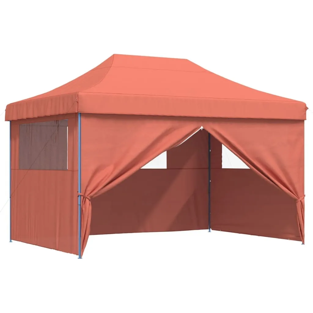 Tente de réception 3x3m Pop-Up imperméable terracotta avec 4 parois - 7