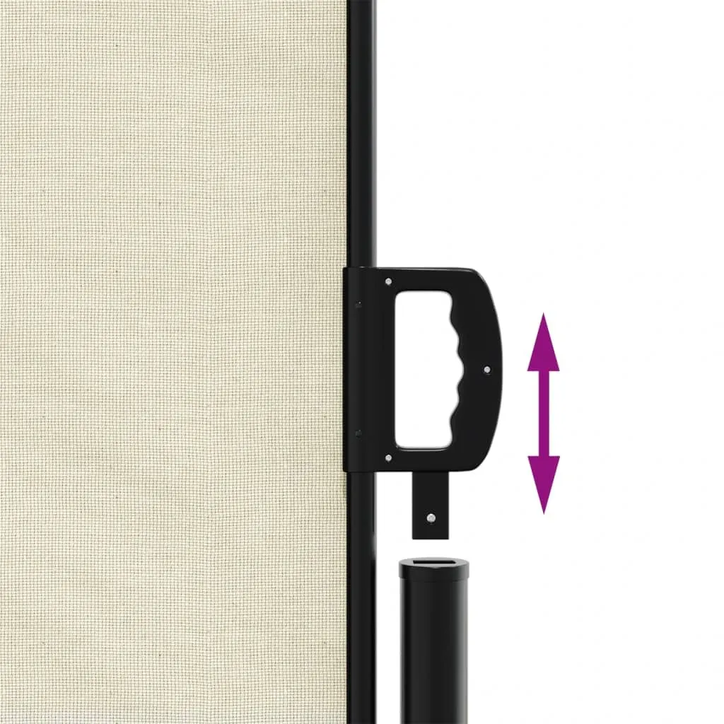 Store latéral crème extensible 600 cm en polyester résistant aux UV