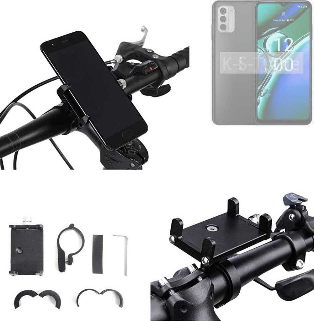 K-S-Trade Handyhalterung für das Fahrrad kompatibel mit Nokia G42 Halter Lenkstange Fahrradhalterung Motorrad Bike Mount Befestigung Smartphone Handy