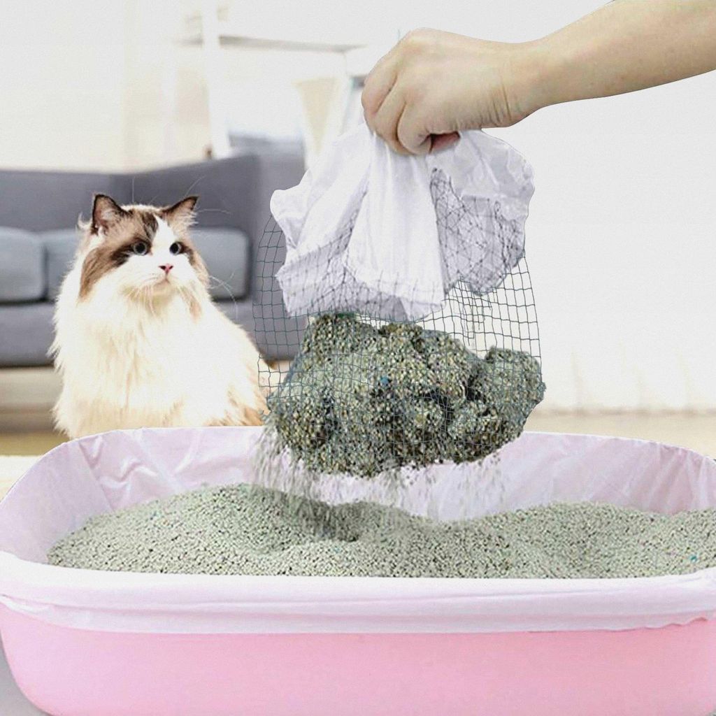 10 Stück Katzenklo Beutel Wiederverwendbare,Katzenklo Einlagen mit Filterloch,Katzenklo Tüten Selbstreinigende,Müllbeutel,Einfachen Wechsel der ...