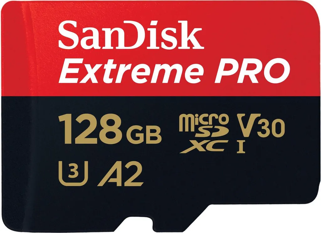 Scheda MicroSD 128GB SanDisk Extreme A2 V30 190MB/s per 4K e Gaming