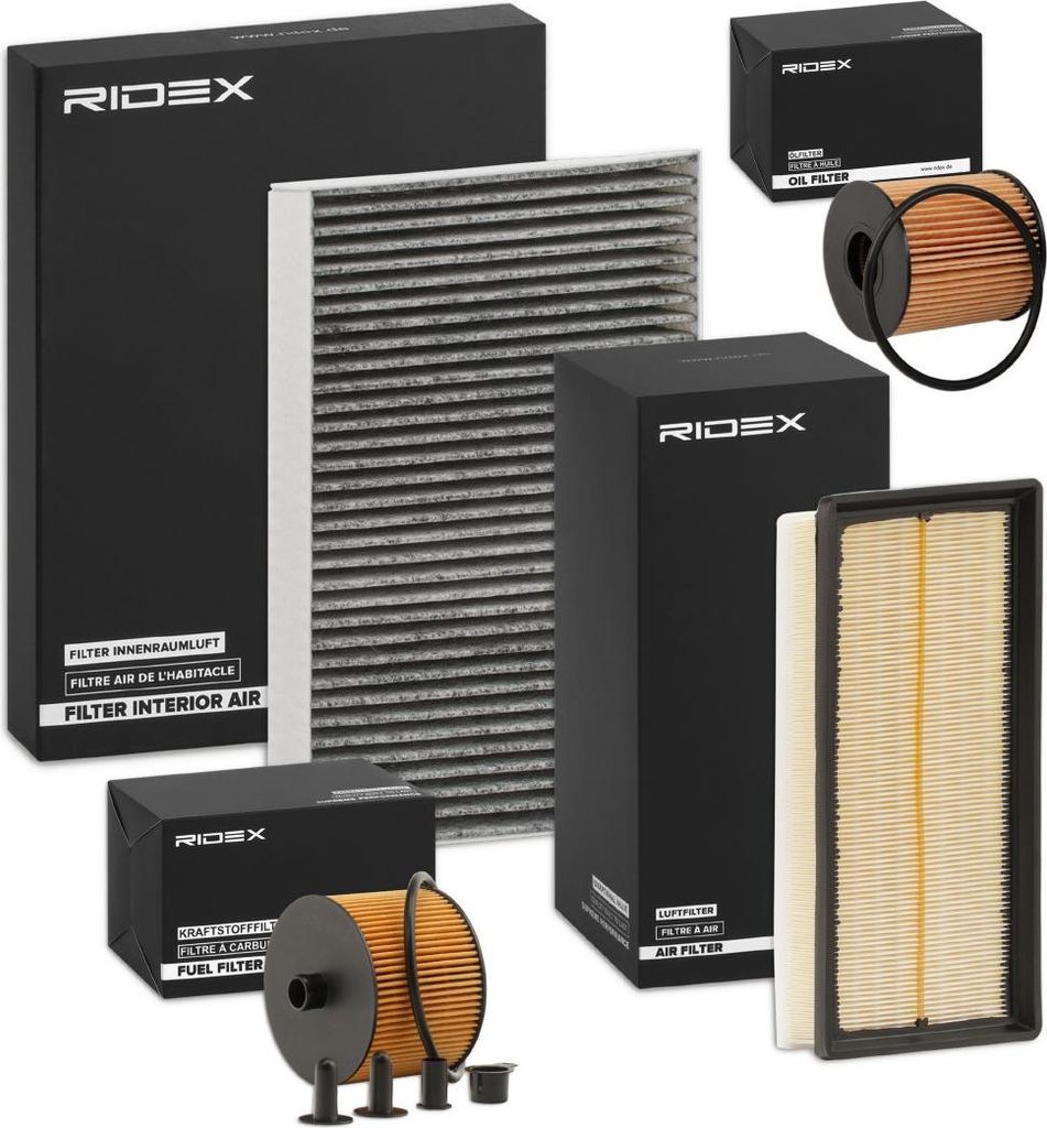 RIDEX Filterset Inspektionspaket Filtersatz passend für PEUGEOT 407 SW (6E) 407 (6D) 508 I (8D) Limousine 407 Coupe (6C) 407 SW Kasten / Kombi (6E)