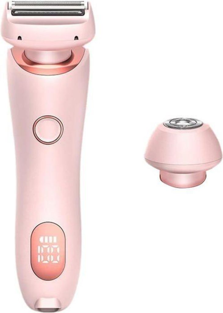 Razor 2-in-1 Elektrorasierer für Damen, wasserdichter Gesichtsrasierer, Bikini-Trimmer, Haarentfernung (Pink).
