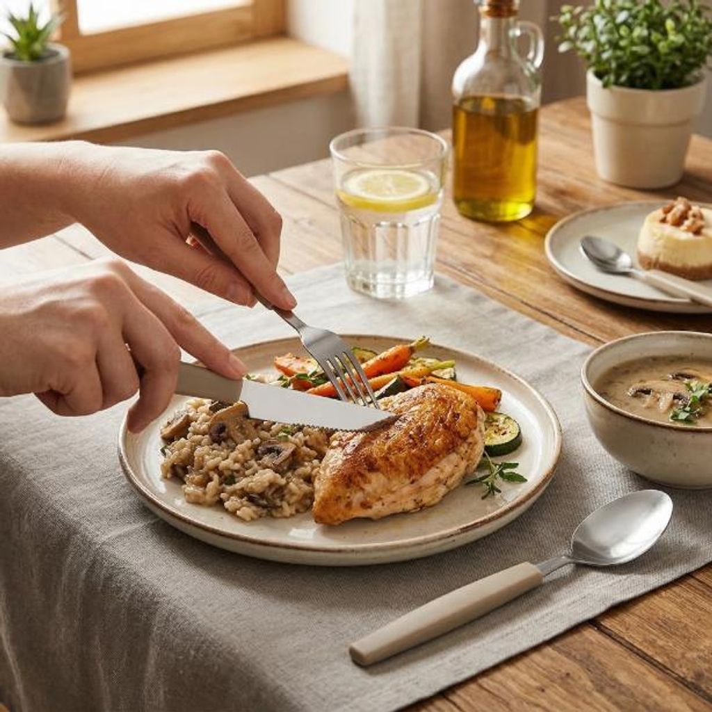 Set di posate Florina Allegra, 16 pezzi, color beige Immagine del prodotto 