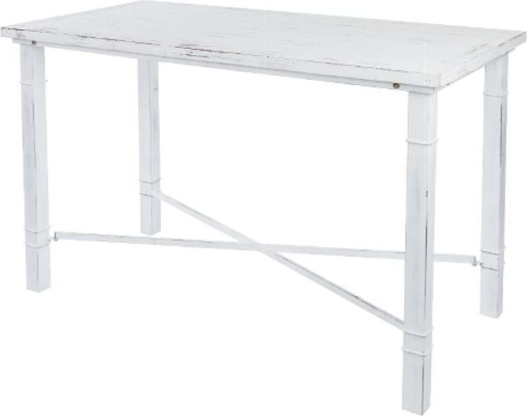 Casa Padrino Landhausstil Esstisch Antik Weiß 100 x 50 x H. 70 cm - Kleiner Shabby Chic Esszimmertisch