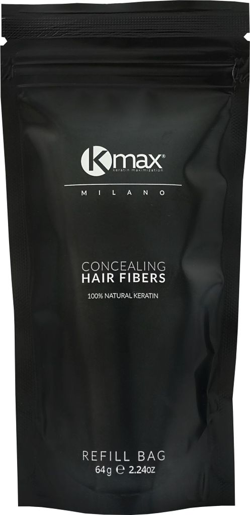Kmax Keratin Hair Fiber 64 Gr Refill - Nachfüllbeutel, Farbton:Mittelbraun (Medium Brown)
