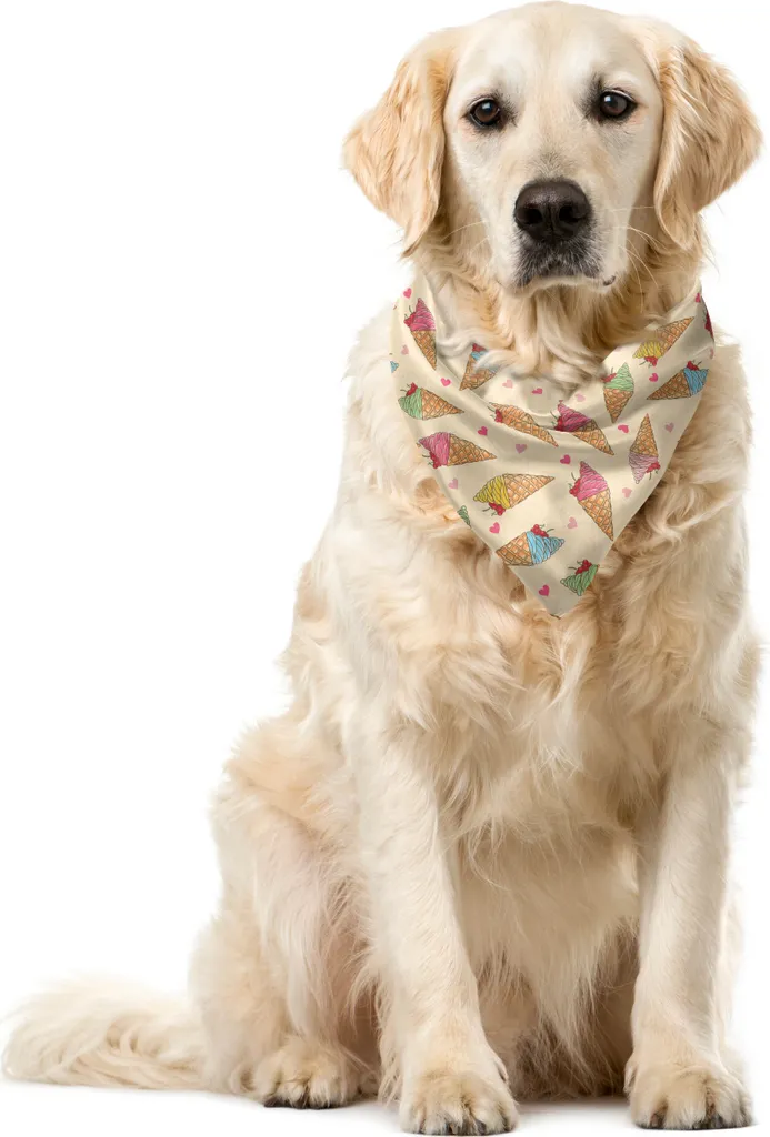 Bandana Cane ABAKUHAUS Dessert 40x40 cm - Foulard Multicolore Animali