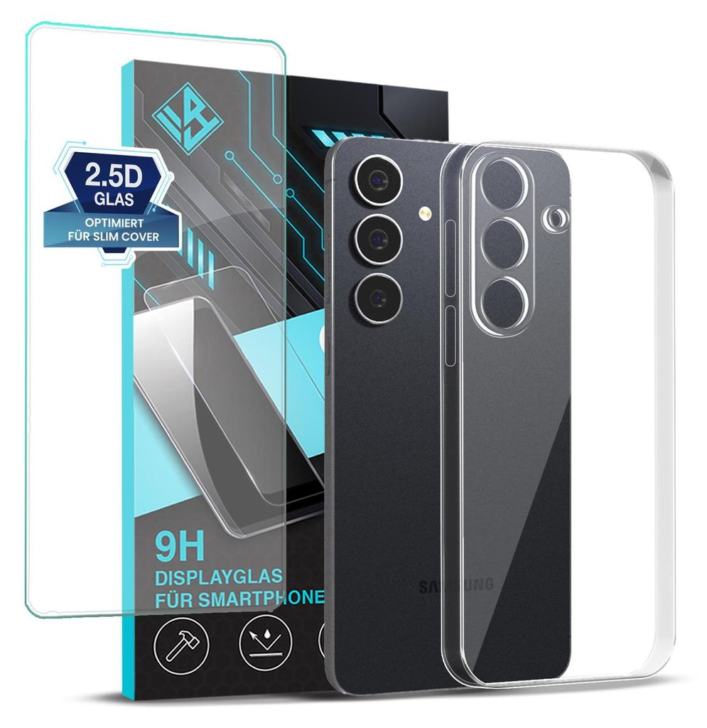 Handyhülle für Samsung Galaxy S25 FE mit 9H Displayglas Produktbild 
