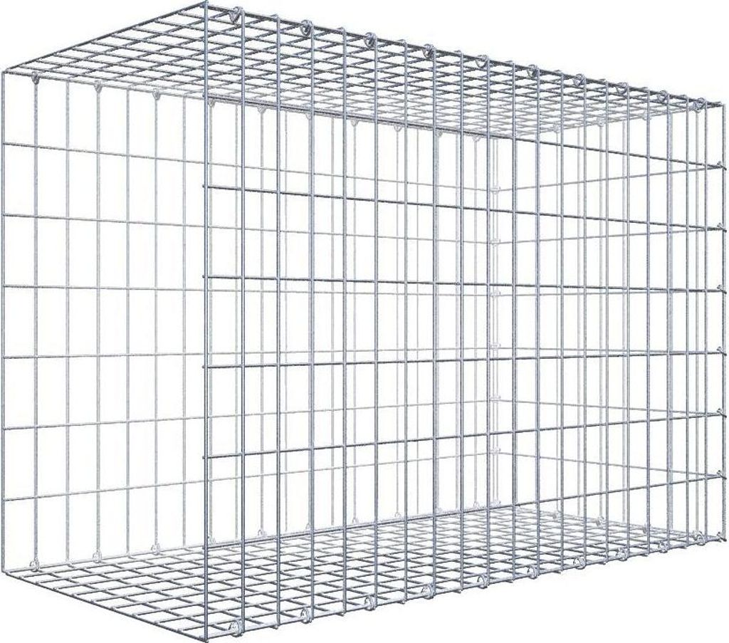 Anbaugabione Typ 2 100 cm x 70 cm x 50 cm, Maschenweite 5 cm x 10 cm, C-Ring