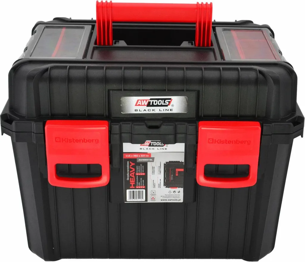 Caisse à Outils Incassable Awtools 445x360x337mm - Finies les Boîtes Cassées