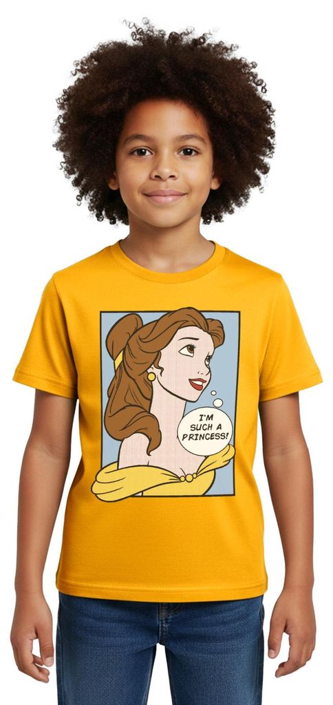 Belle I'm Such A Princess Kinder T-Shirt, 98/104 (3-4 Jahre), Gold