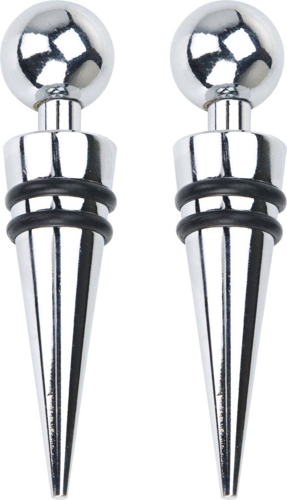Bouchons de vin réutilisables, métal, lot de 2 Image du produit 