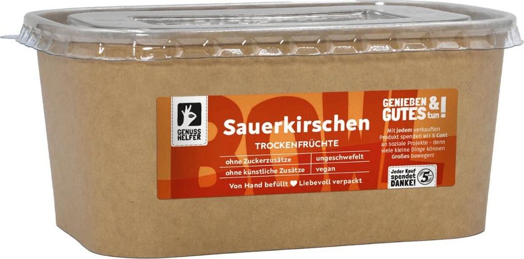 Sauerkirschen, getrocknet, entsteint & ungeschwefelt, Produktbild 
