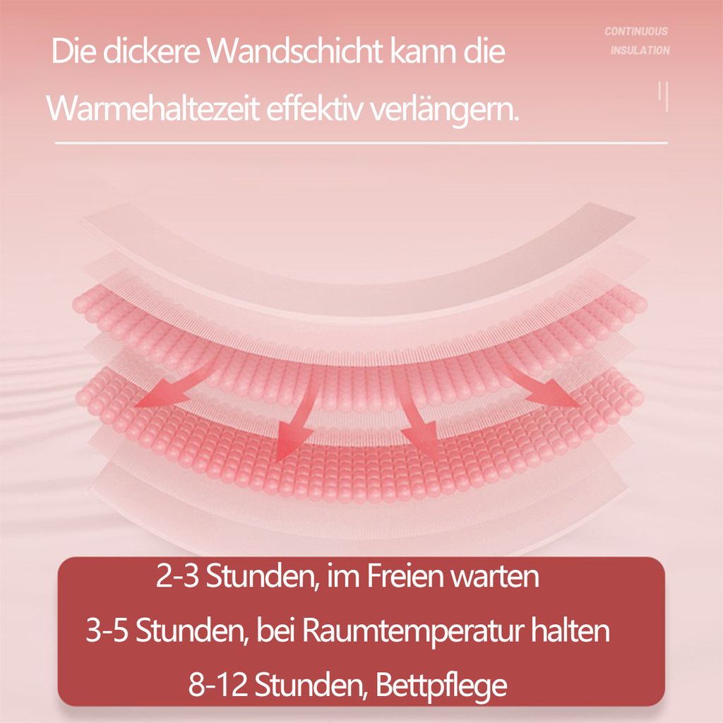 Wärmflasche, Wärmflasche mit Deckel, auslaufsicher, 2L Produktbild 4