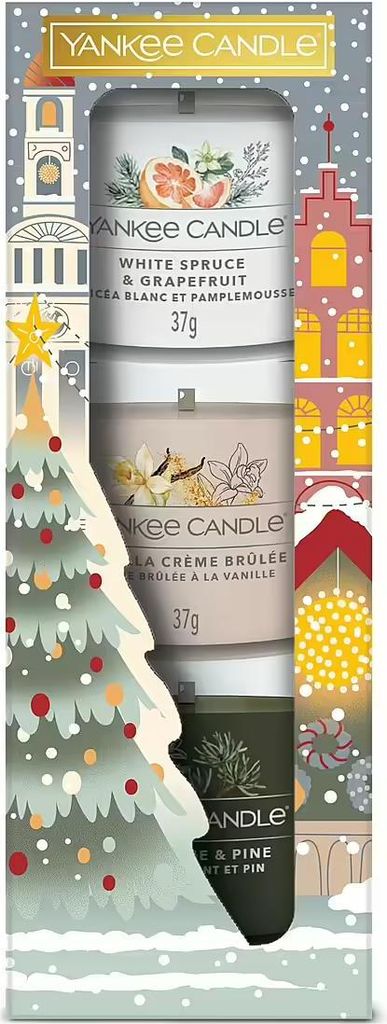 Yankee Candle Passport to the Holidays 3 Pack Votivkerze im Glas Geschenkset 37 g