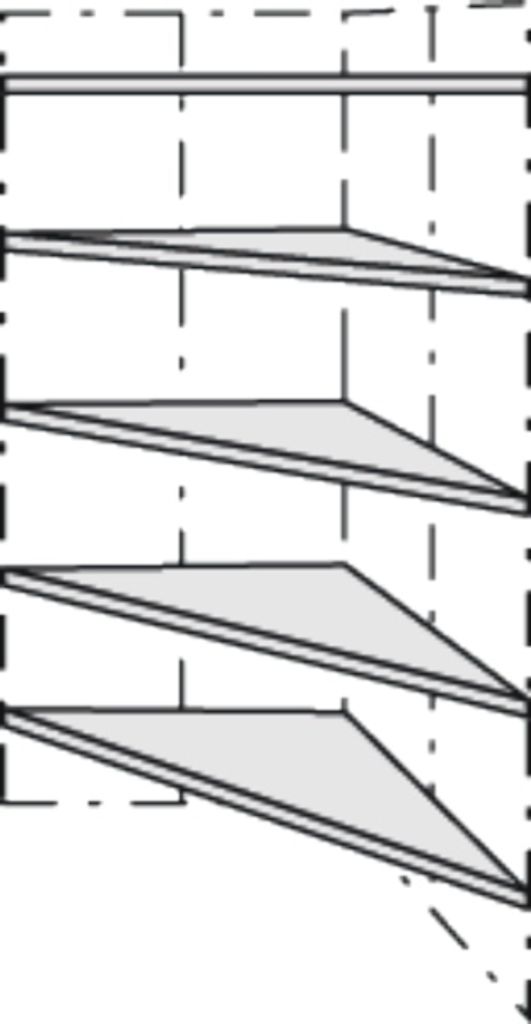 Bibliotheks-Regal libra Außenecke BxTxH 56x25x193cm schwarz/lichtgrau