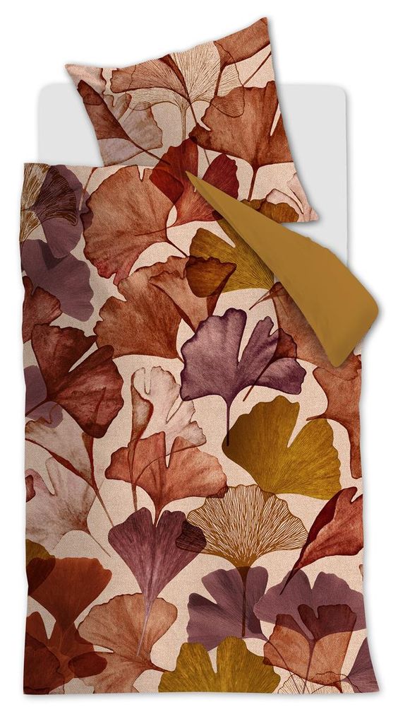 Beddinghouse Mako-Satin-Bettwäsche-Garnitur Sue Farbe Terrakotta Größe 135 x 200 cm + 1x 80 x 80 cm