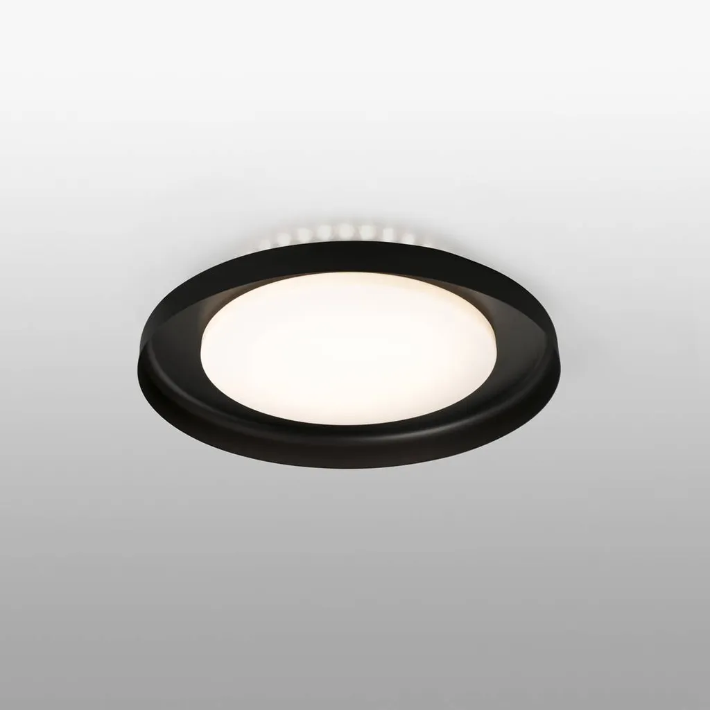 Plafonnier LED DOLME Ø 40cm Noir - Fini les Zones d'Ombre au Plafond
