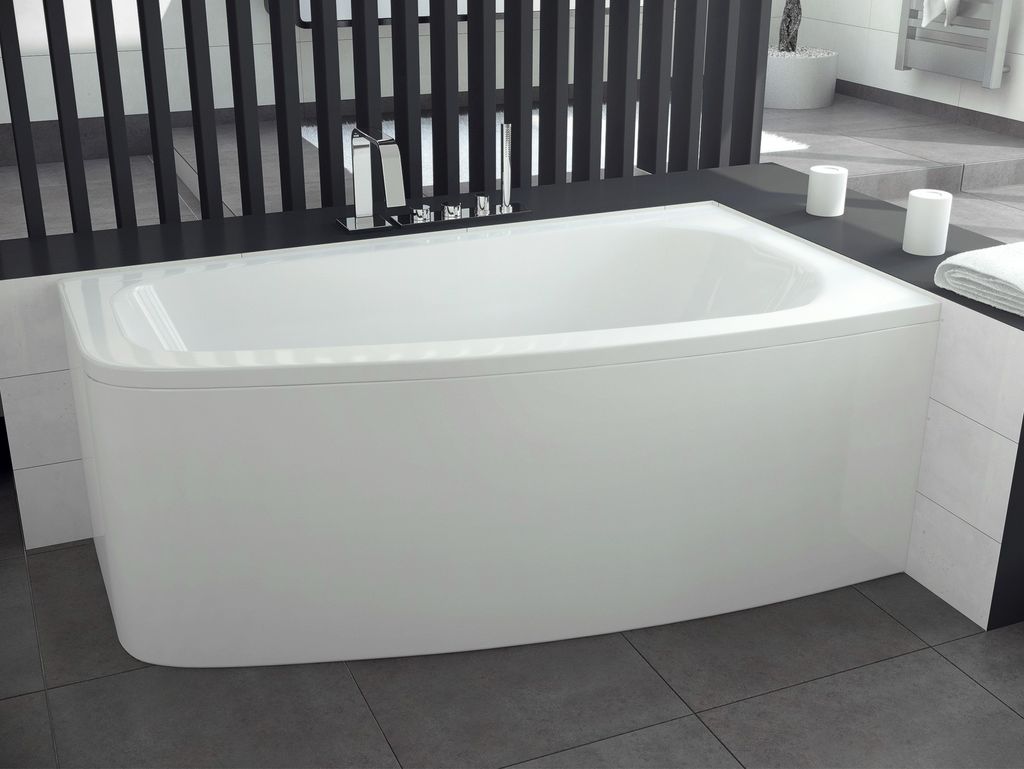 Baignoire d'angle 150x80 droite avec tablier acrylique, Image du produit 