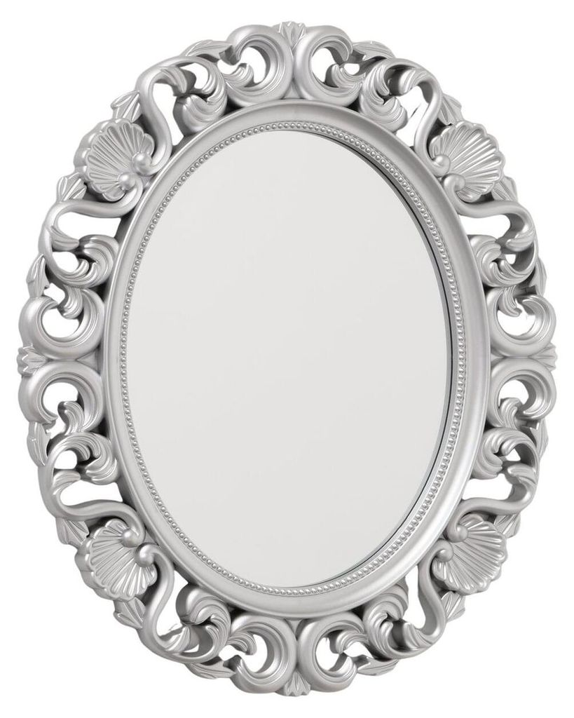 Wandspiegel Sabrina - silber - oval - vintage - klassisch - Produktbild 