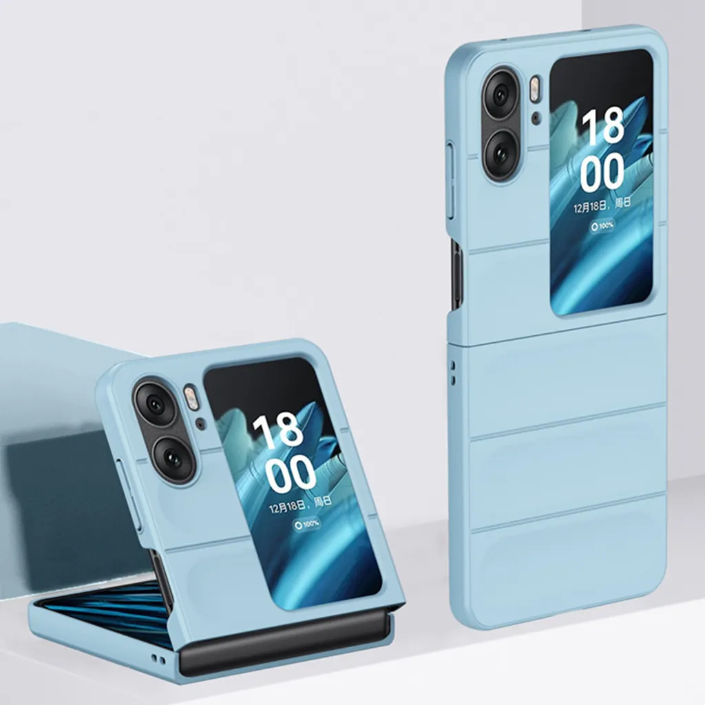Custodia Protettiva Oppo Find N2 Flip Azzurro - Silicone Sicuro