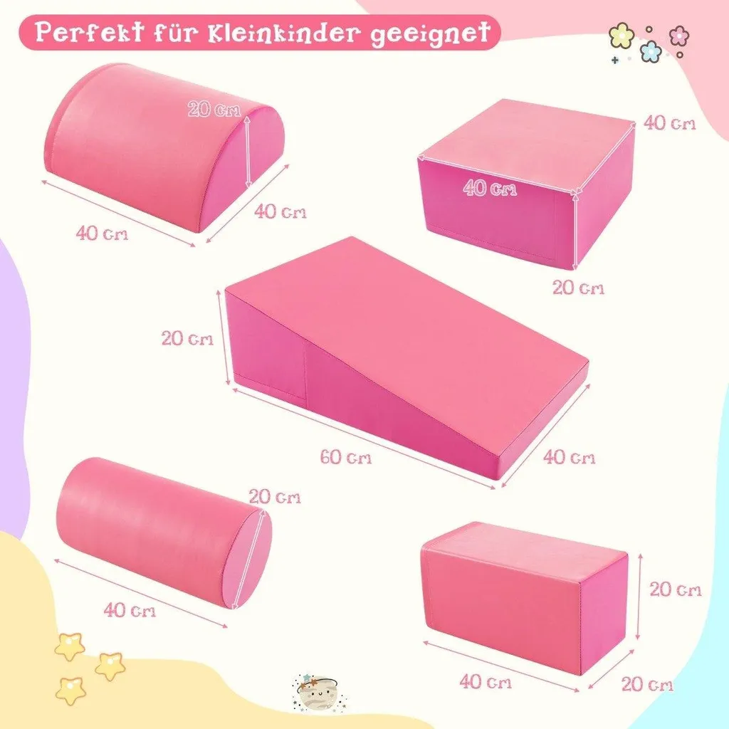 Parcours de motricité en mousse pour bébé - Modules de jeu à grimper 5 pcs - 2