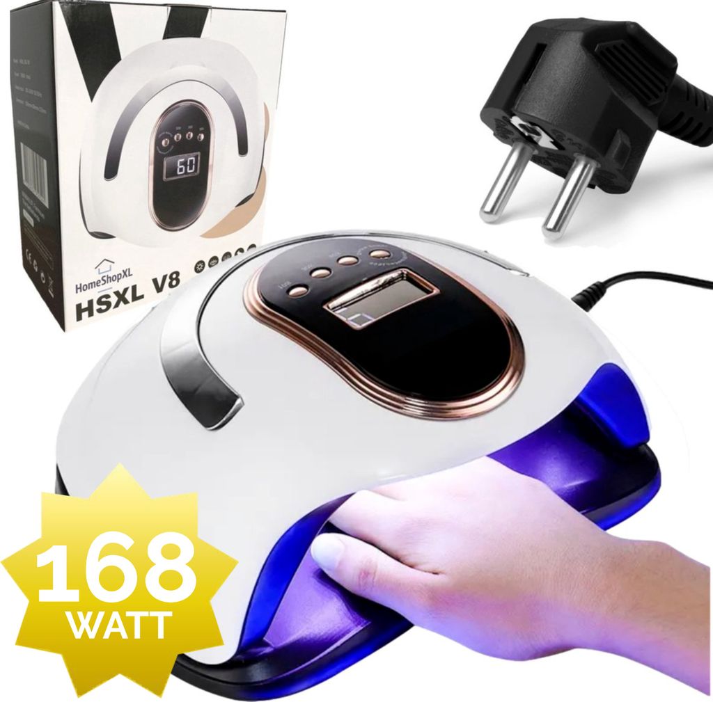 HSXL BQ V8 - Professioneller Nageltrockner für Gelnägel - Nagellacktrockner mit UV-LED-Lampe und Timer für Gelnägel - Nageltrocknerlampe mit LE...