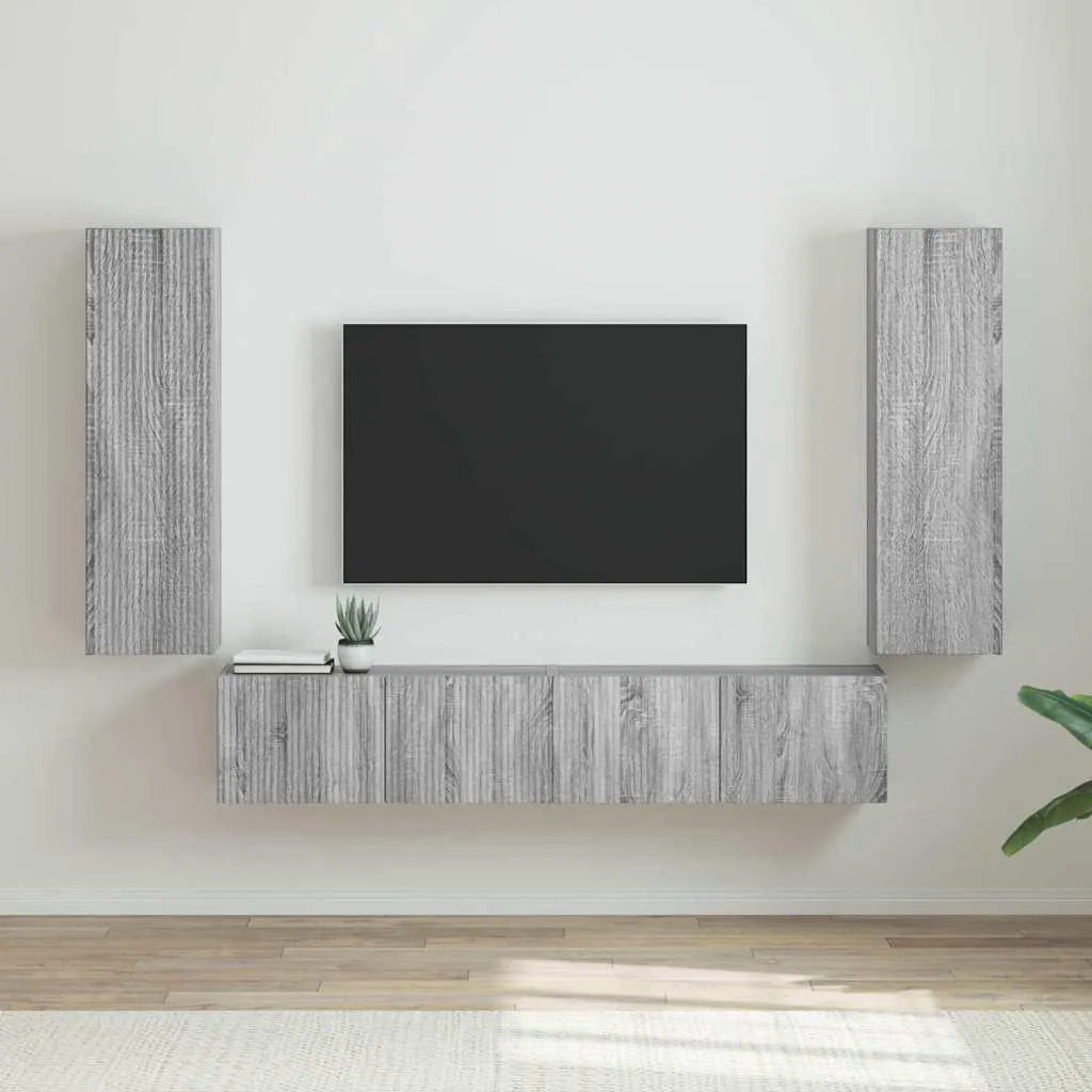 Set 2 Mobili TV Grigio Sonoma 100x31cm Maison Exclusive Design Sospeso