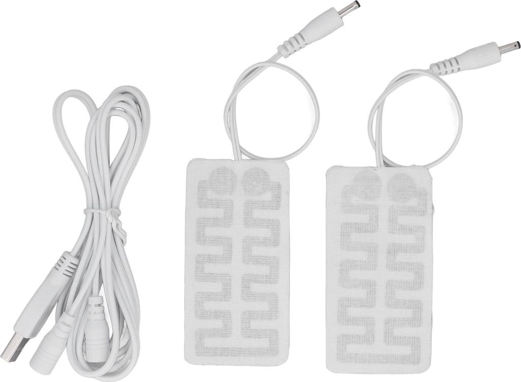 2 Stück USB-Heizfolie, 8,9 x 4,6 cm, Kohlefaser, weich, sicher, maschinenwaschbar, elektrisches Pad für Handschuhe, Socken, Schuhe