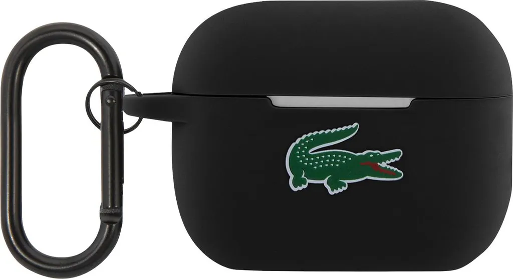 Custodia AirPods Pro Lacoste Nero Silicone - Stile Urban Croc Logo