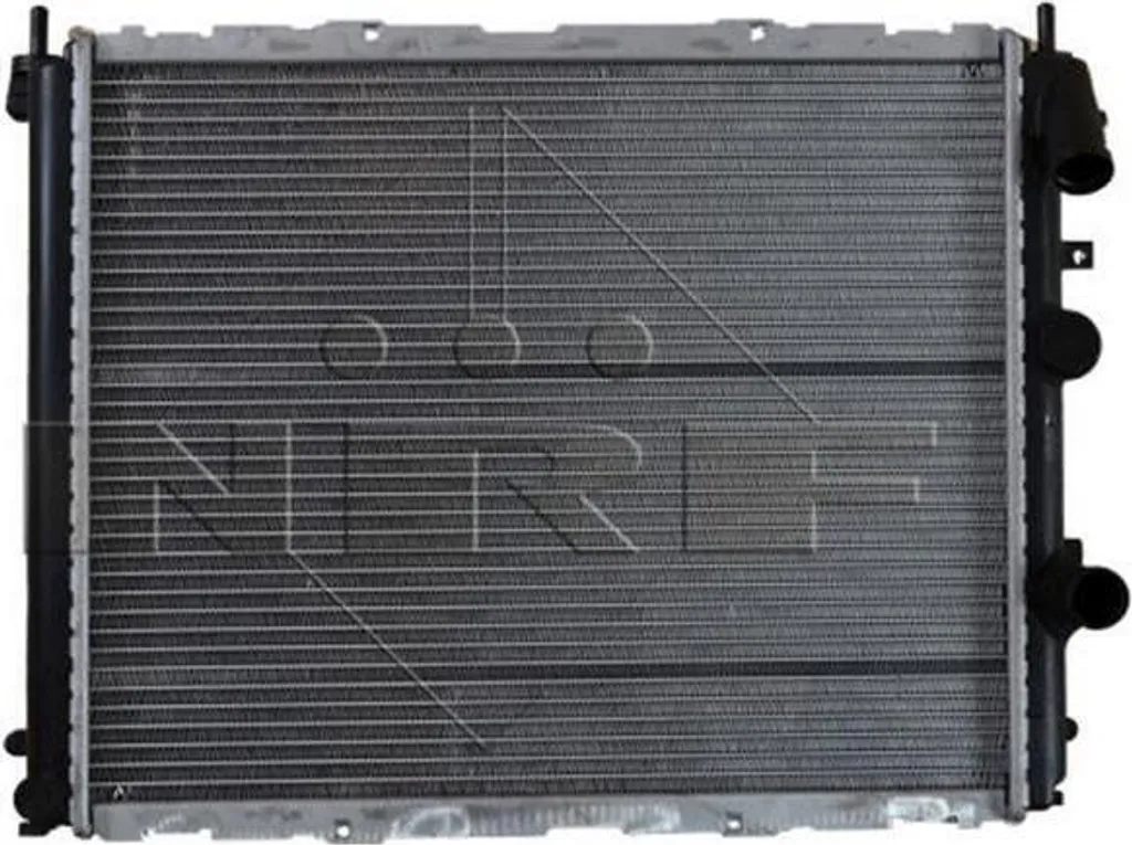 Radiateur alu NRF à ailettes soudées 481x386 mm pour Renault Clio