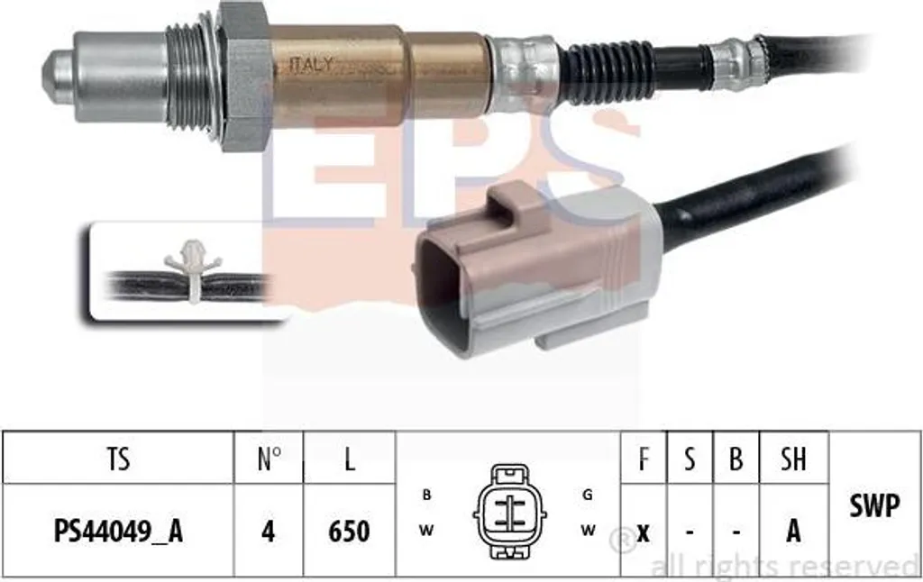 Sonde lambda anti-voyant moteur allumé EPS 71750563 pour Sedici