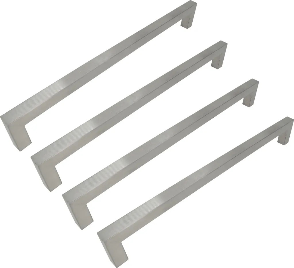 Poignée de meuble anti-trace en inox brossé 320mm pour placard mat