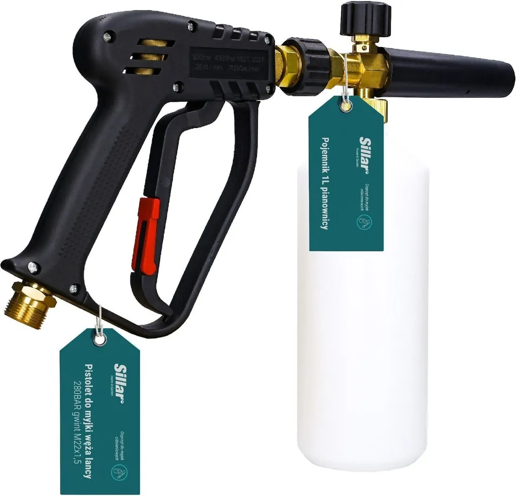 Sillar Pistolet + dispositivo schiumogeno per idropulitrice Kärcher HD HDS M22, 1000 ml, 280 bar