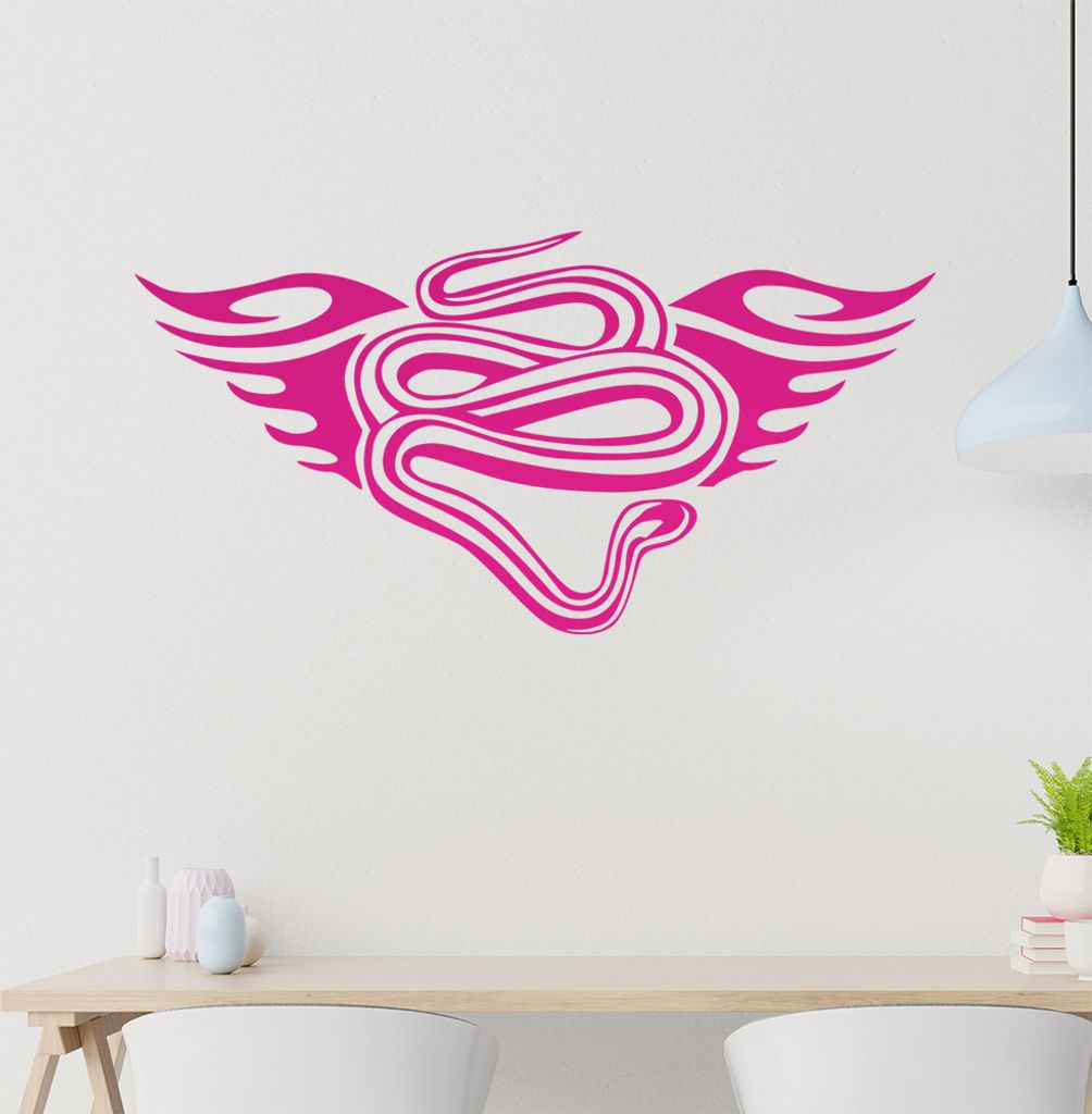 Tribal Schlange Wandtattoo in 6 Größen - Wandaufkleber Wall Sticker - Dekoration, Küche, Wohnzimmer, Schlafzimmer, Badezimmer