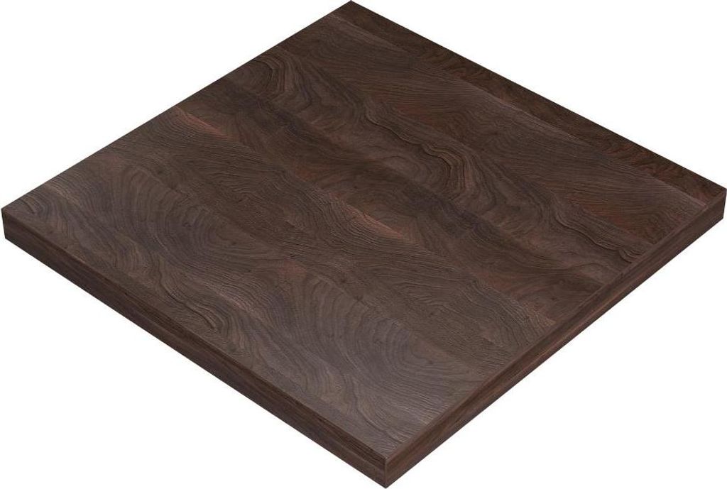 Gastro Tischplatte XL | 80x80 cm | 48 mm stark | Eiche Tabak | Massiv Design