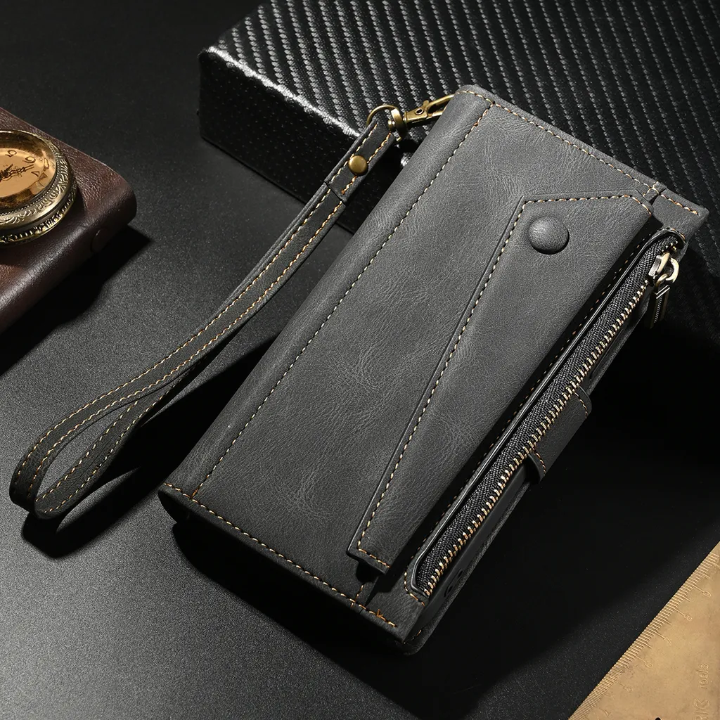 Custodia Portafoglio In Vera Pelle Per IPhone 13 Pro Max – Antiurto Con Slot Per Carte E Chiusura Magnetica